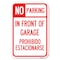 Signmission No Parking in Front of Garage Prohibido Heavy-Gauge Aluminum Sign, 12" x 18", A-1218-23720 A-1218-23720 - alternate 1